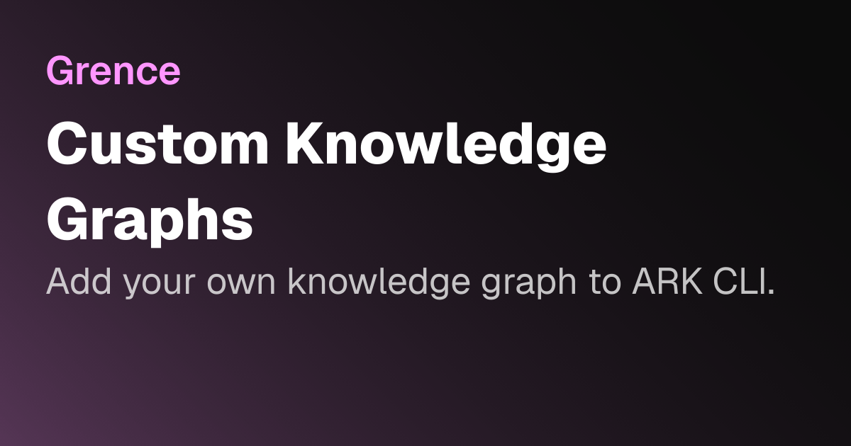 Custom Knowledge Graphs